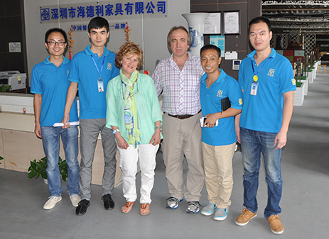 Group photo with American customers