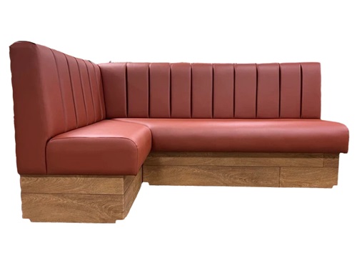 Custom L-Shaped Booth Seating for Western Restaurants – Durable & Space-Saving