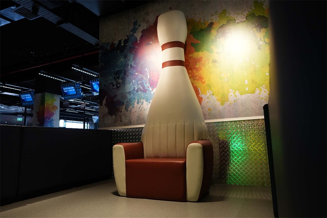 City Bowling PT LTD custom booth sofas