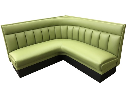 Modern Green L-Shaped Booth Sofa – Comfortable, Stylish Seating for Commercial Restaurants & Cafés