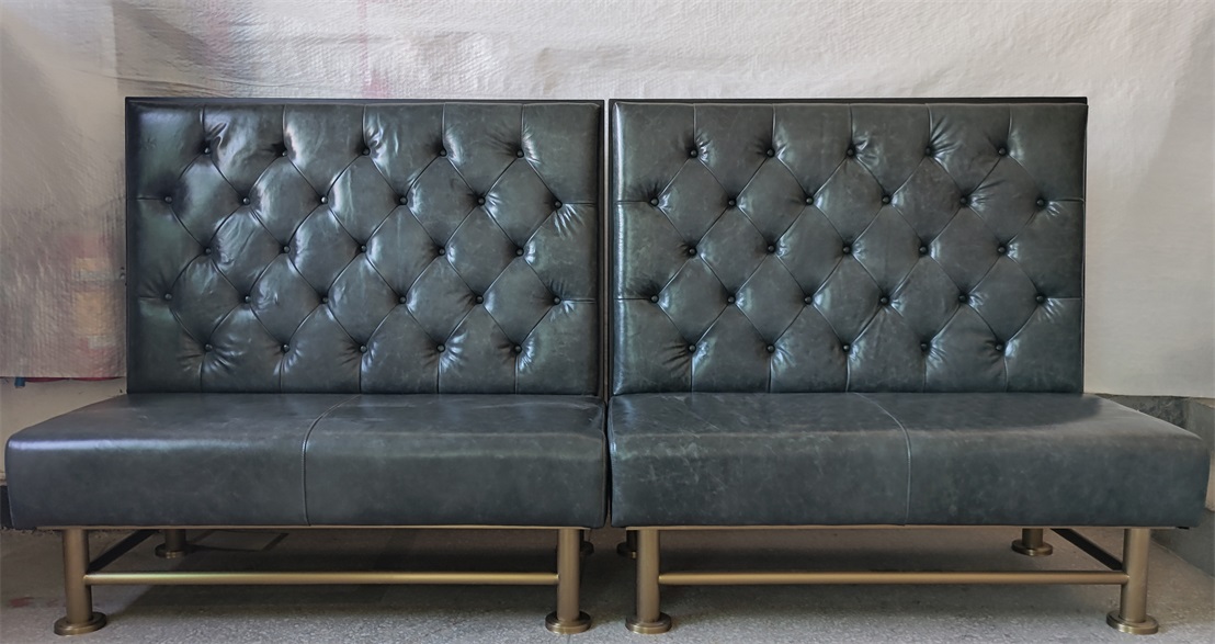 High-End Vintage Vinyl Booth Seating | Commercial Bar Seating