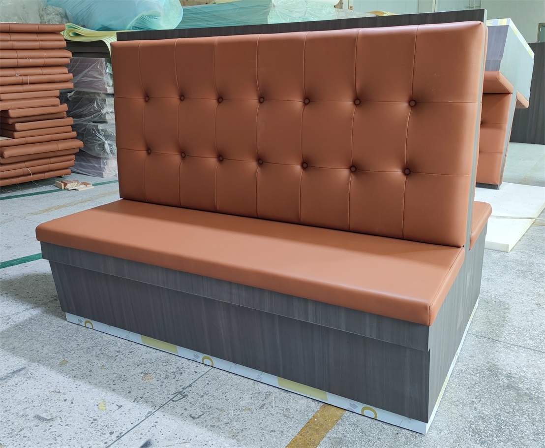 microfiber leather restaurant booth