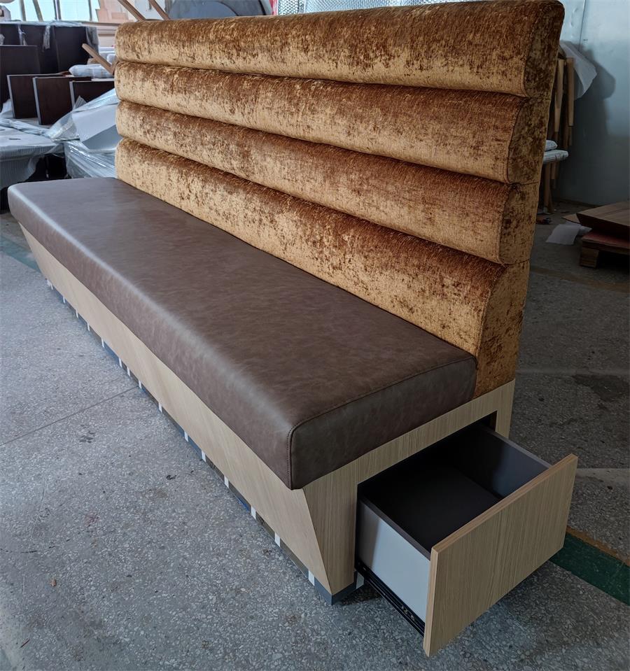 Hidden storage booth seat