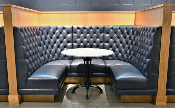 Fashionable and casual Indented Seat Booths