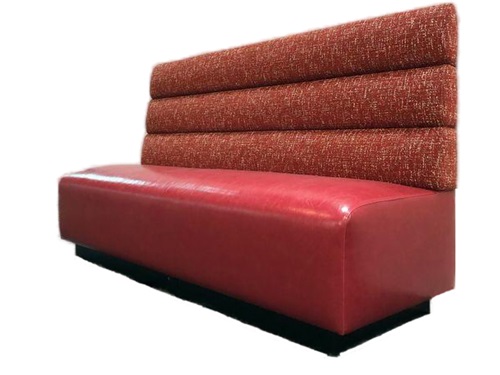 Modern Red Leather Booth Sofa - Custom Seating for Western Restaurant