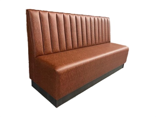 High Back Brown Vinyl Booth Seating for Bars & Restaurants