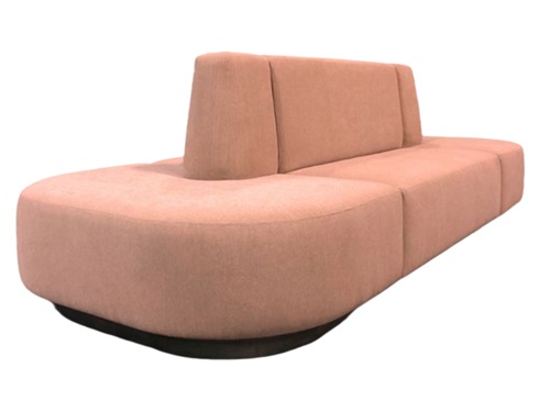 Club Premium Upholstered Modern Curved Lounge booth seating sofa