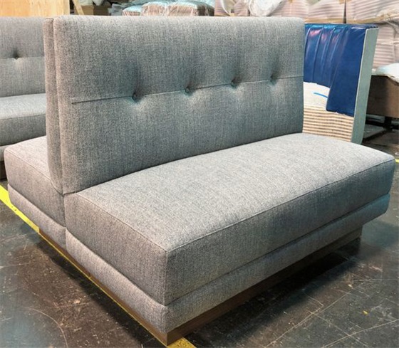 High-Quality Gray Double Booth Seating for Cafes & Restaurants