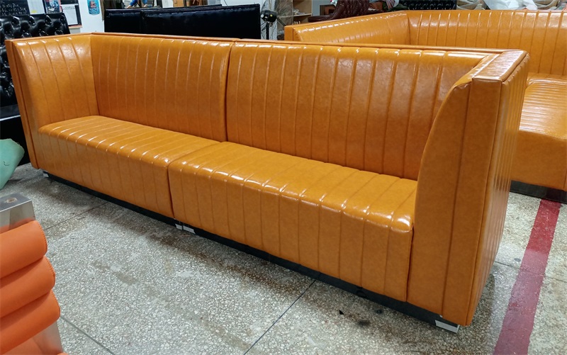 Modern Orange KTV Booth Sofa
