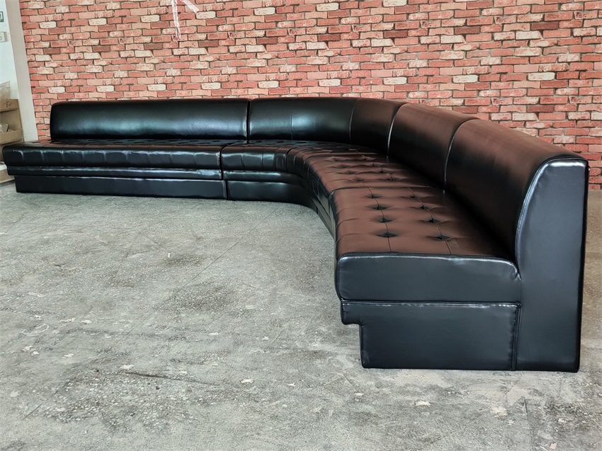 ktv black leatherette sofa