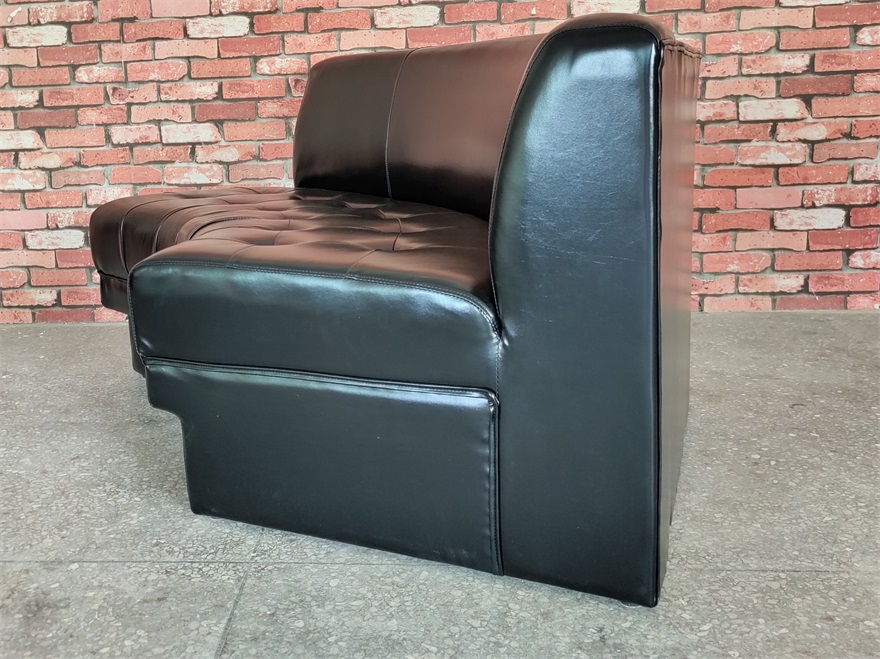 Curved back luxury black bar sofa