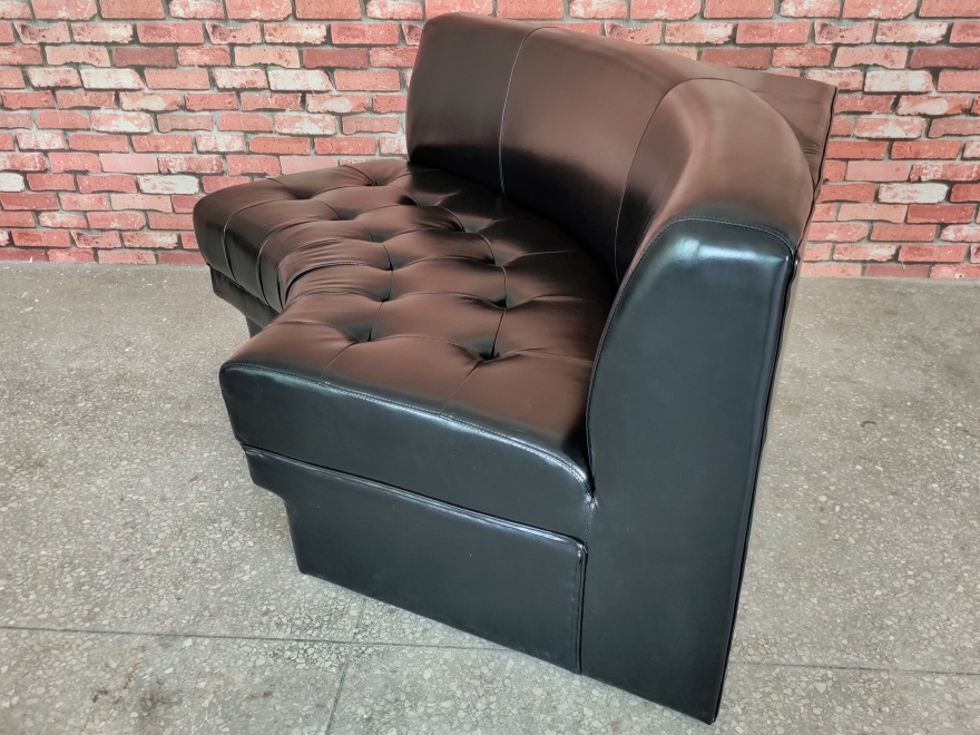 Curved back luxury black bar sofa