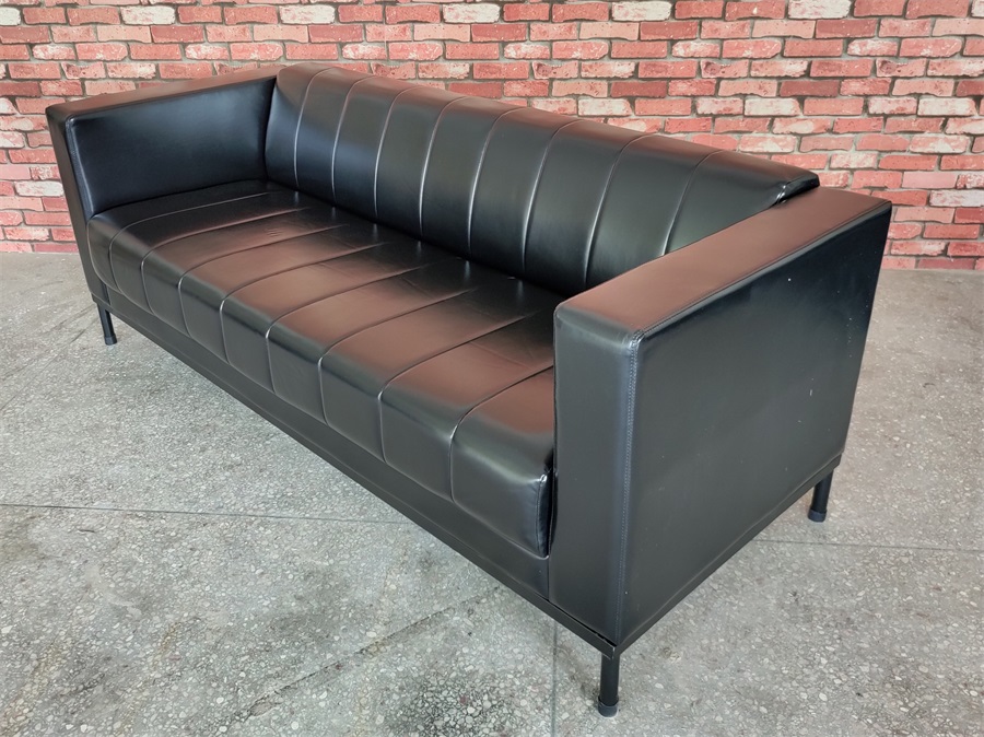 Durable leather sofa for bar