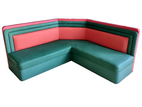 Modern Style L-Shaped Booth Seating for Western Restaurant