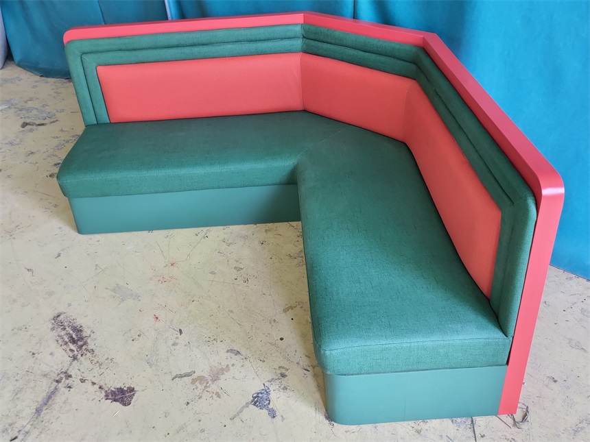 L-shaped booth seating
