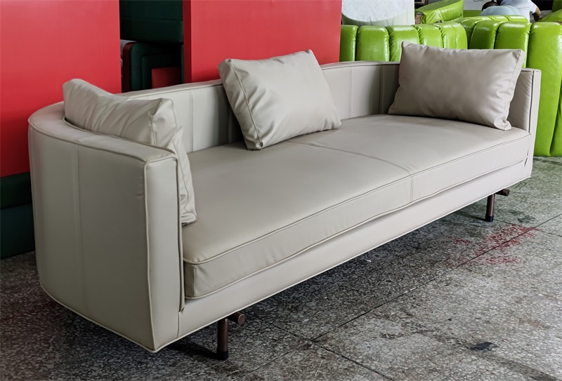 Modern Minimalist Light Beige Premium Club Sofa | Ideal for Lounges & Hotel Lobbies