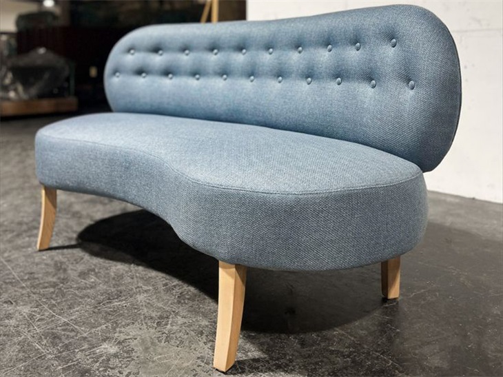 Curved Fabric Coffee Shop Booth Sofa