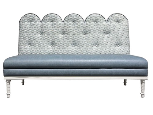 Elegant Wave-Back High-End Lounge Booth Seating for Exclusive Clubs