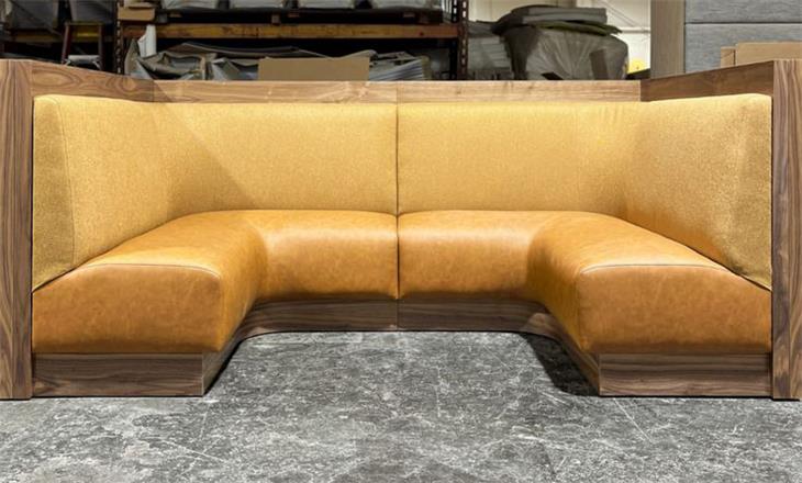 Padded Vinyl or Faux Leather restaurant booth