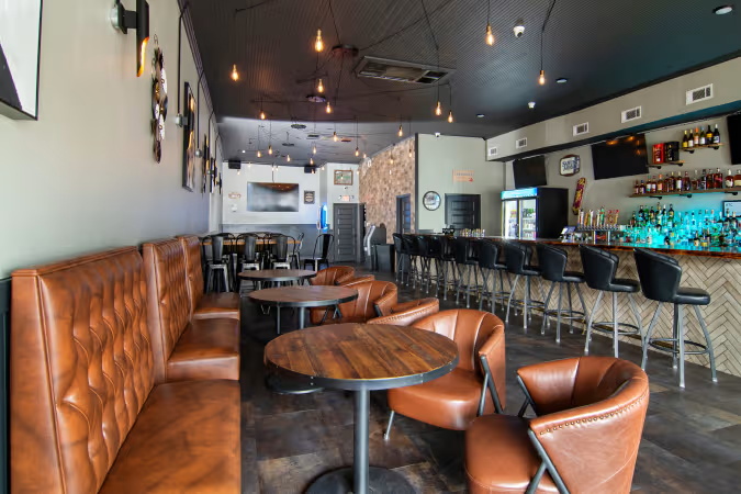 Vinyl/Faux Leather Contemporary restaurant booths