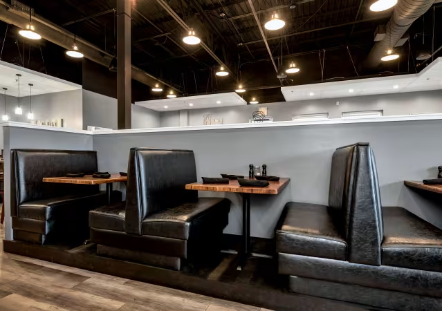 Contemporary restaurant booths