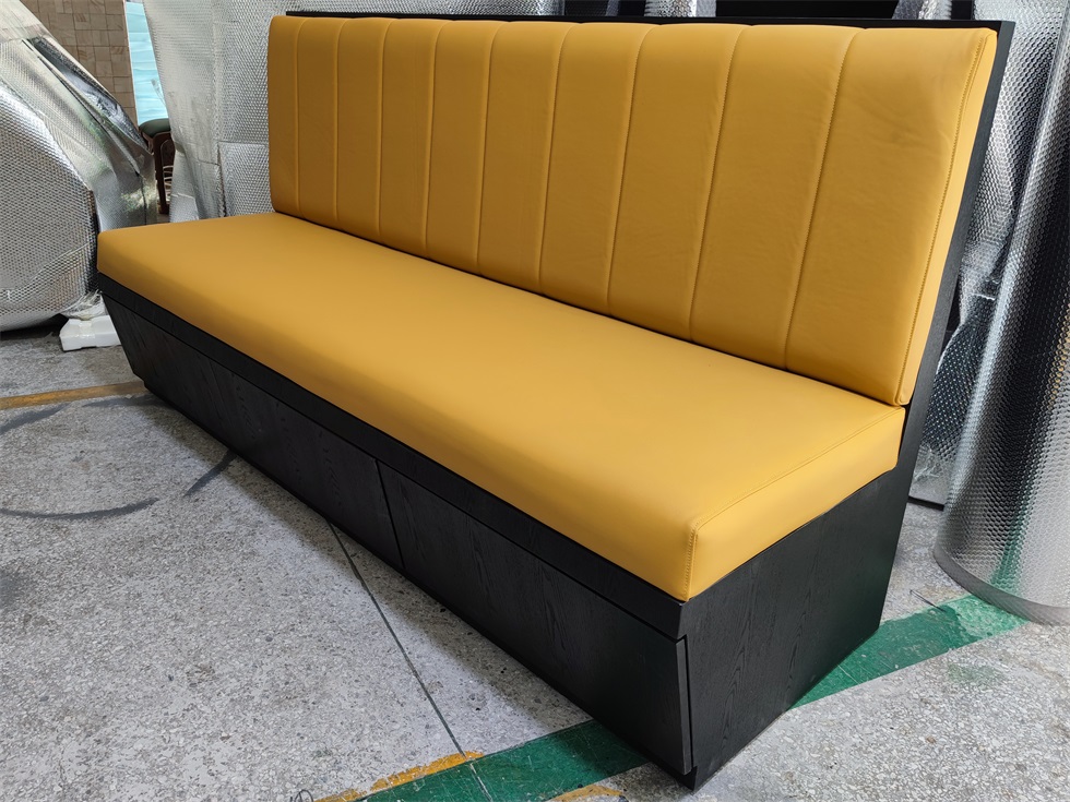 Modern Minimalist Booth Seating Sofa for BBQ Restaurants with Storage Drawers