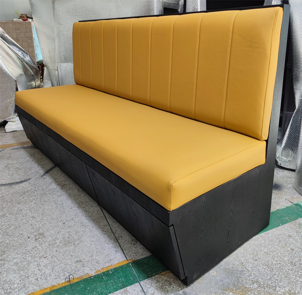 Modern Minimalist Booth Seating Sofa for BBQ Restaurants with Storage Drawers