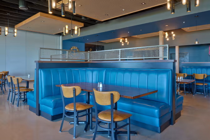 L-Shaped Dining Booths