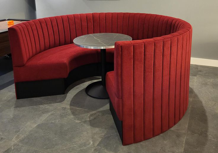 circular restaurant booths