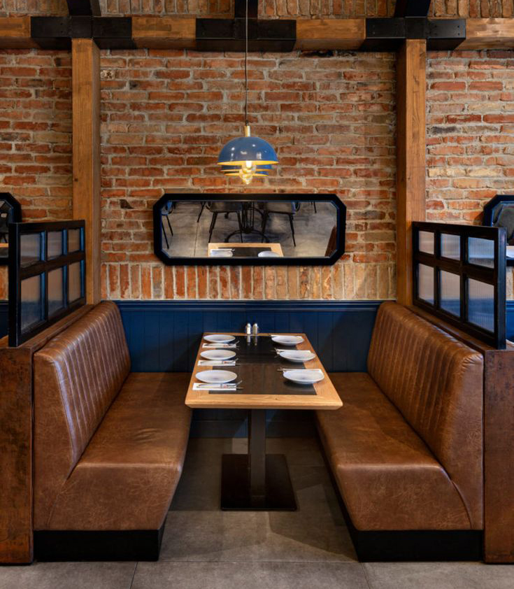 leather booth seating