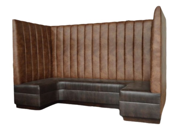 U-Shaped High-Back Coffee Shop Sofa | Custom Booth Seating for Restaurants