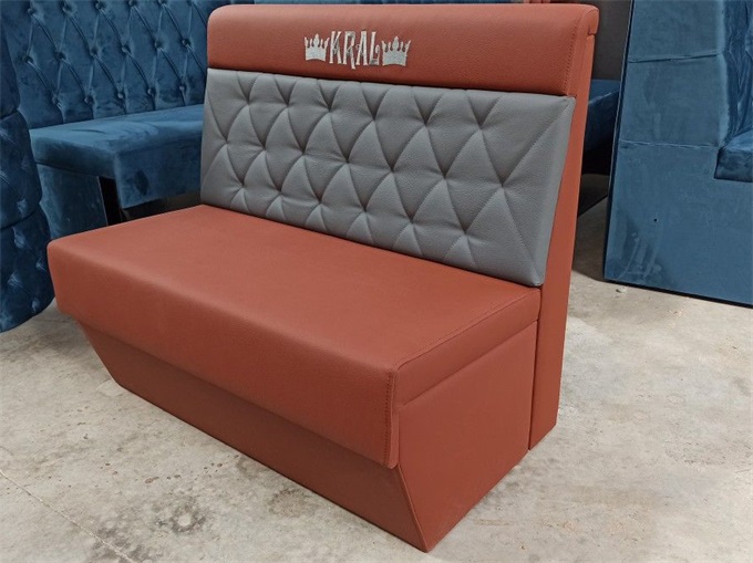 Modern Commercial Booth Sofa | Dual-Seat Bar Lounge Sofa
