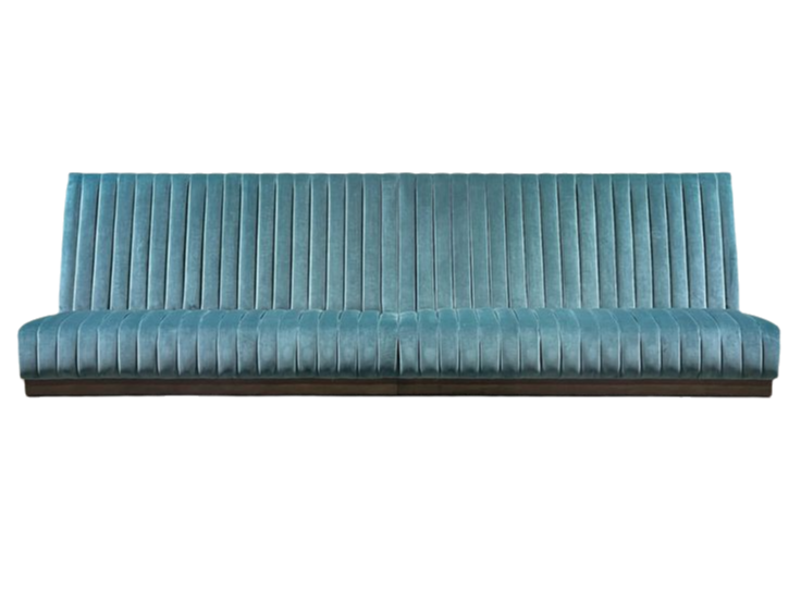 Light Grey Green Velvet Upholstered Booth Seating for Hotpot Restaurants: Comfortable and Durable
