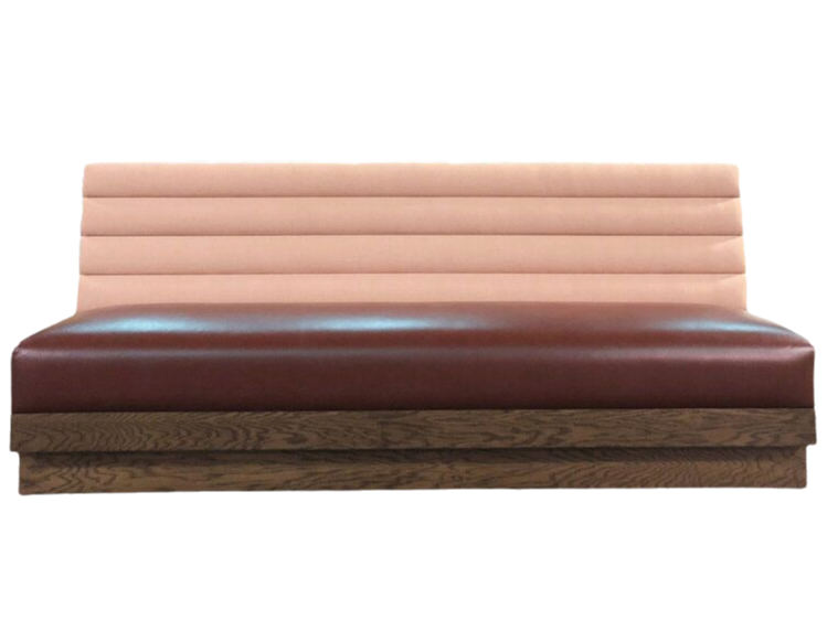 Modern Minimalist Coffee Shop Striped Backrest Booth Sofa
