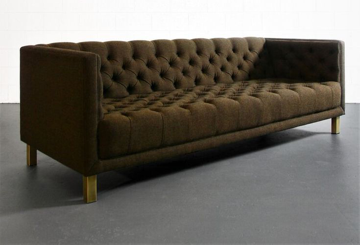 sofa with button tufting