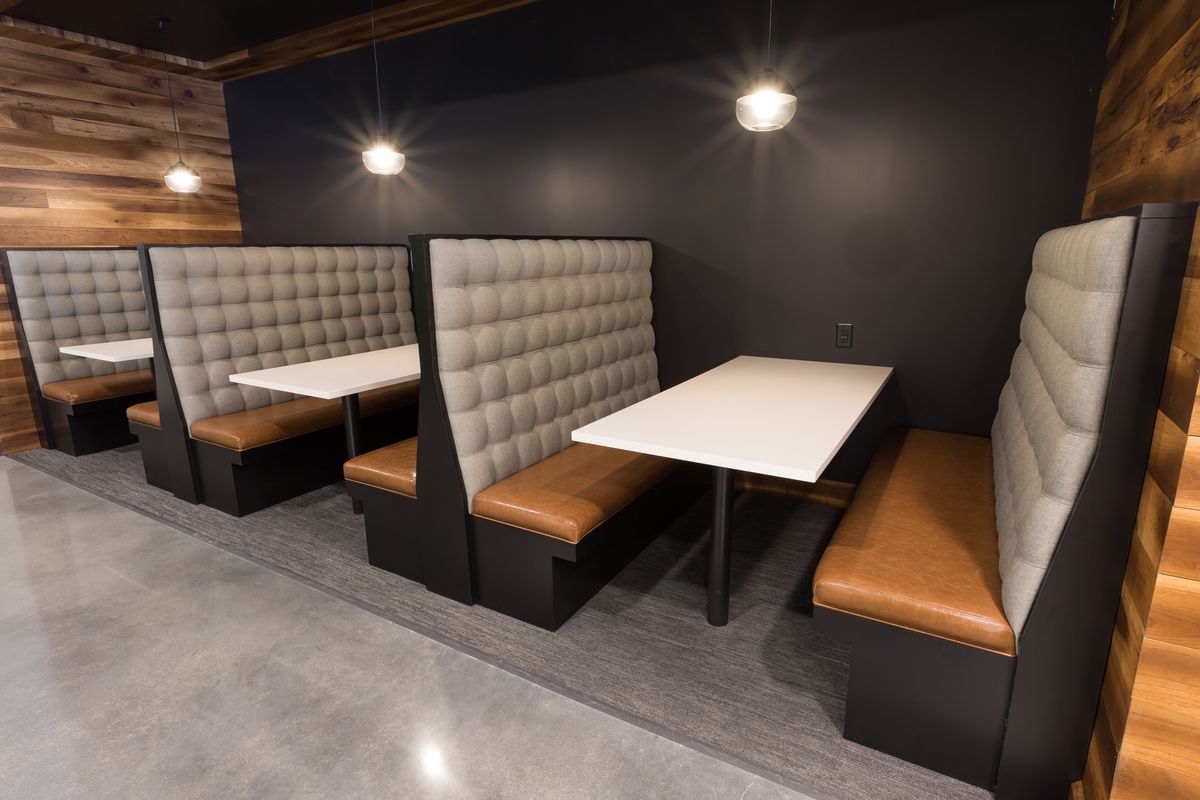 comfortable modern booth seating