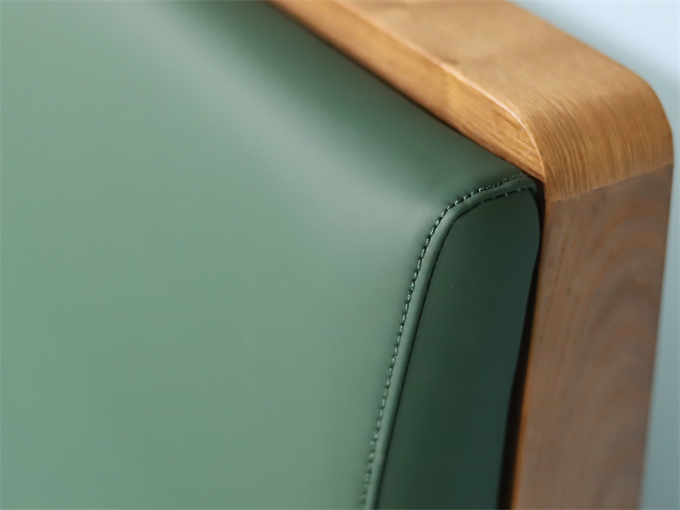 Stylish green leather booth seating for restaurants