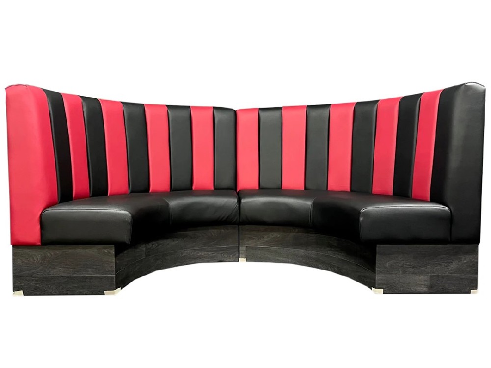 Stylish Semi-Circular Vinyl Booth Seating for Hotel Lobbies and Lounges