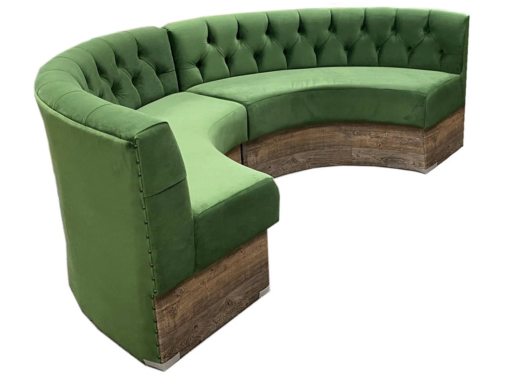 Semi circle booth seating
