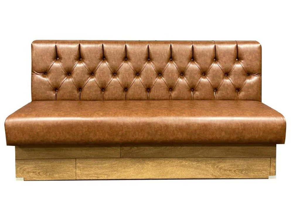 Premium Tufted Leather Cafe Banquette Booth – Durable and Stylish Seating
