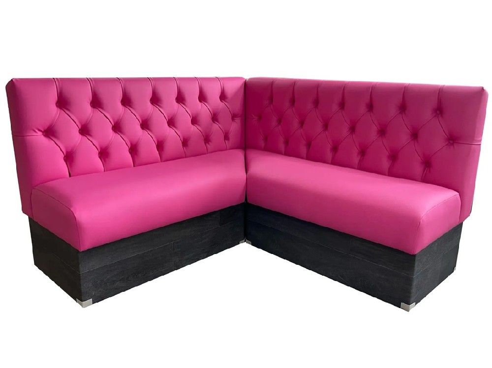 Luxurious Velvet L-Shaped Corner Booth Seats for Hotels and Restaurants
