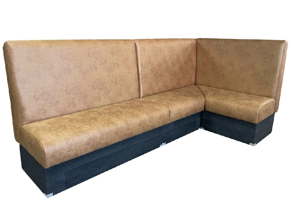 Hotel/Restaurant Booth Seating - L-Shaped Corner Durable Leather Commercial Modern Sofa