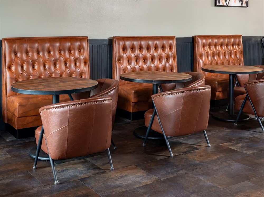 Leather nightclub booths