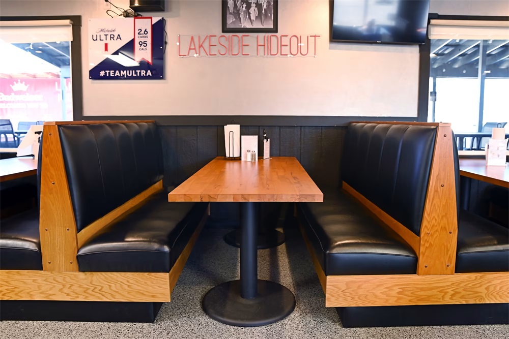 upholstered banquette bench