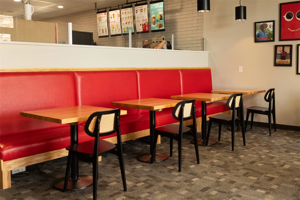 upholstered banquette seating