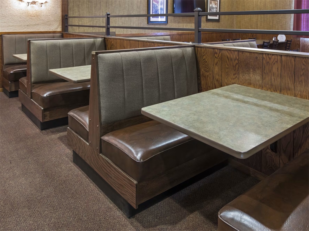 leather banquette bench for restaurant