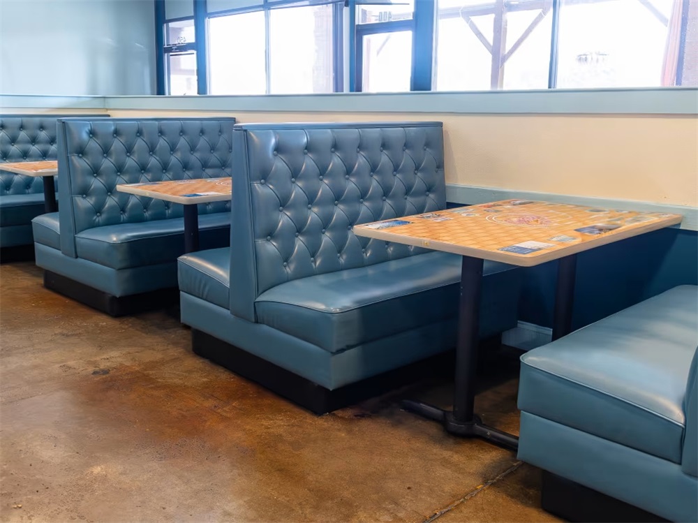 modern leather banquette bench