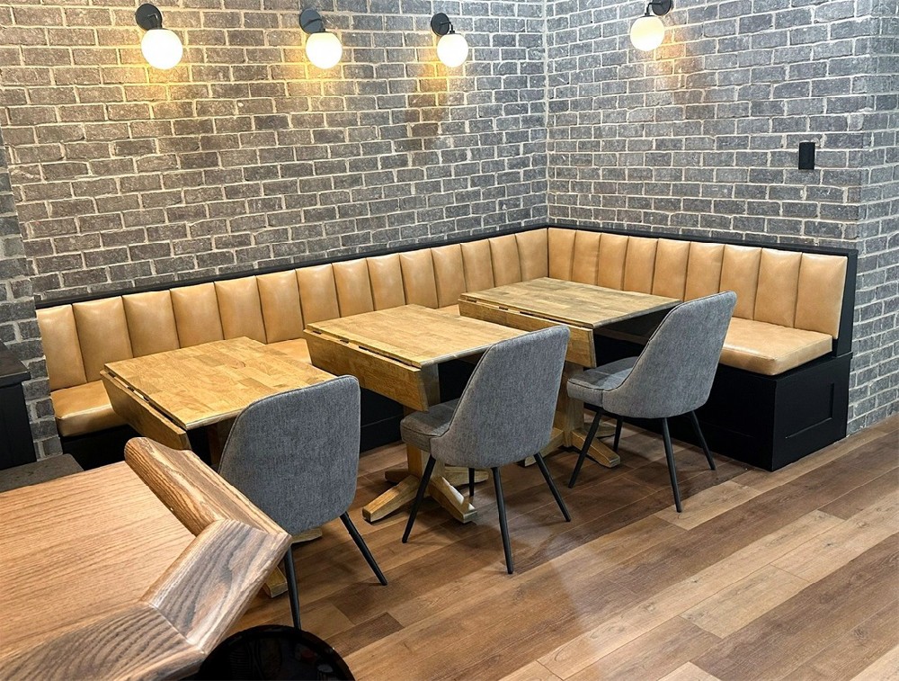 leather banquette corner