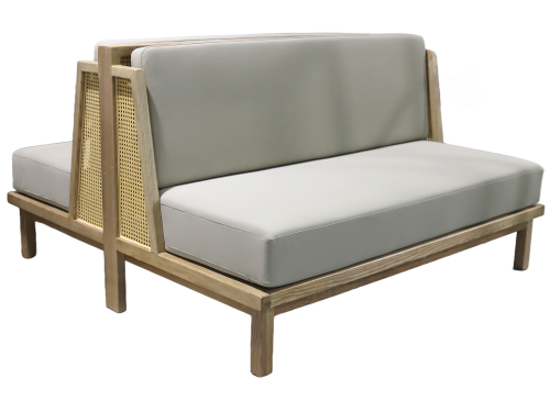 Coffee Shop Premium Solid Wood Double-Sided Booth Sofa