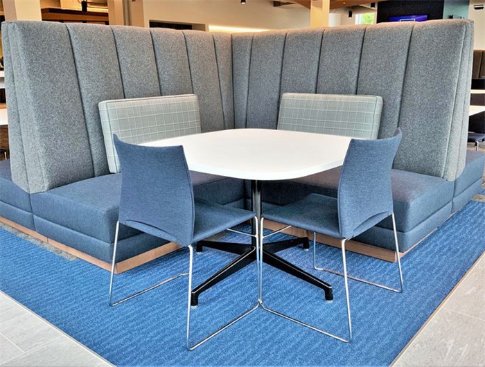 Modern L shaped dining bench